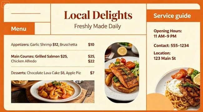 Menus and Service Guide